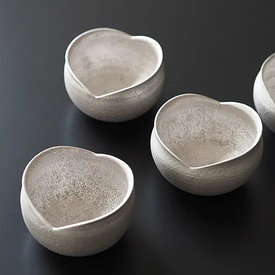 [Pre-order] Silver Painted Flower Petal Bowl