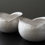 [Pre-order] Silver Painted Flower Petal Bowl