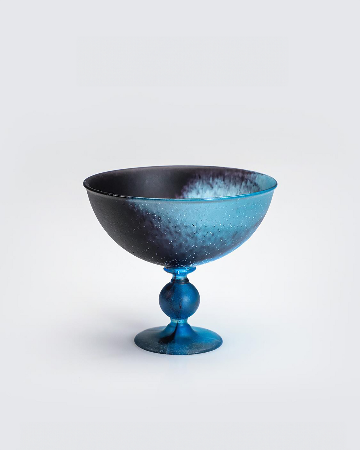 Blue Tint Glass Goblet