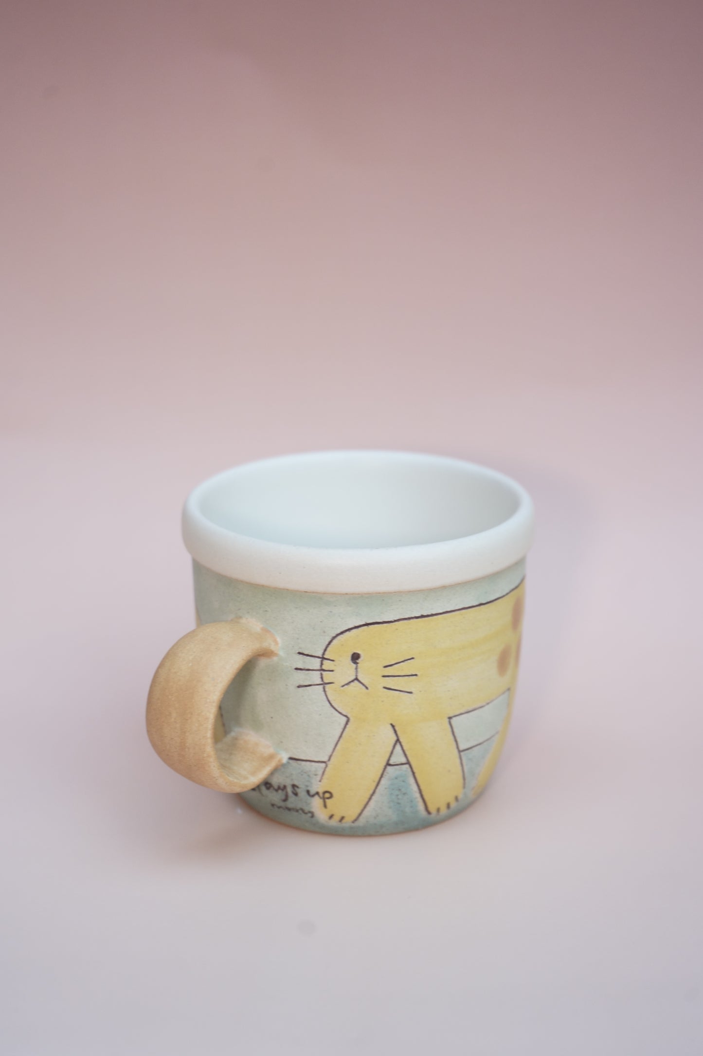 Cat Theme Coffee Cup, handmade, hand-pained, carved mug, holiday gift, Coffee tea lovers, kitchen gift, handmade housewarming gift